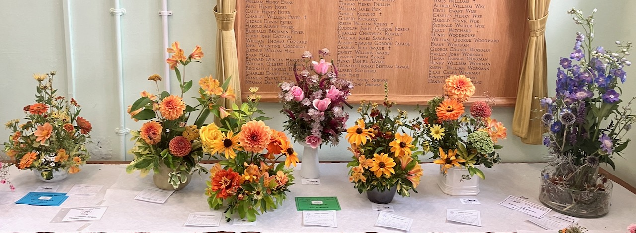 Orange Floral Exhibits Slimbridge Gardening Club